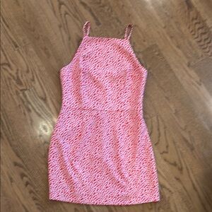 French Connection Pink and White Mini Dress